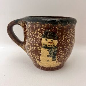 Set of 4 Vintage Handmade Holiday Snowman Mugs
